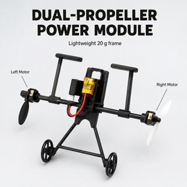 2.4GHz DIY RC Paper Airplane Power Kit with Dual Propellers & Remote Control