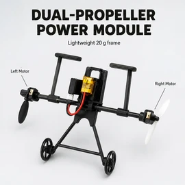 2.4GHz DIY RC Paper Airplane Power Kit with Dual Propellers & Remote Control