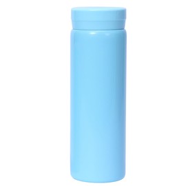 Small Thermos Flasks Stainless Steel - Cute Water Bottle, Vacuum Insulated Bottle for Hot and Cold Drinks (BPA Free, One Light Blue, 280 ml)