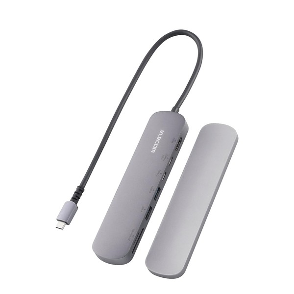 Elecom DST-C20SV USB Type-C Hub Docking Station 7-in-1 Aluminum Body