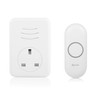 Byron Wireless Doorbell Set, Plug-Through Chime, 150m Range, 16 Melodies,