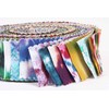 Soimoi 40Pcs Tie Dye Print Precut Fabrics Strips Roll Up