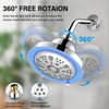 JINYOMFLY Rain Shower with LED, 7 Shower Modes, LED Colour