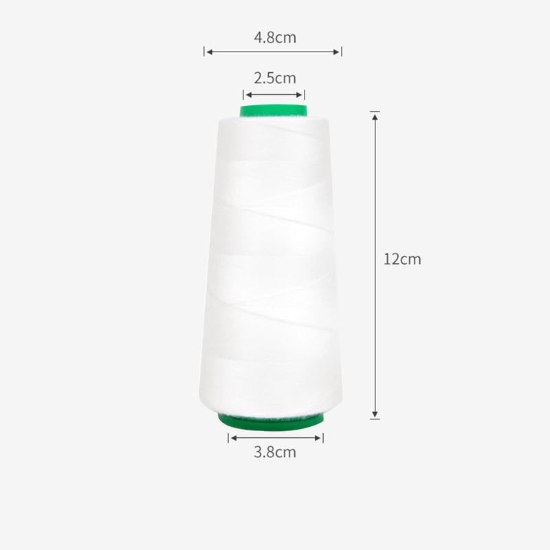 3000Yards Polyester Sewing Thread White Thread for Embroidery/All Sewing Purpose