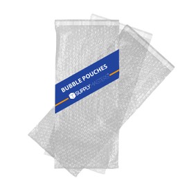 Supply Masters 4x7.5 Bubble Out Pouch Bags - 25 Pack, Self Seal Adhesive Clear Cushion Wrap Pouches for Moving, Packing Books, Pictures, Bottles, Glasses, Ornaments, Package Sleeves for Shipping