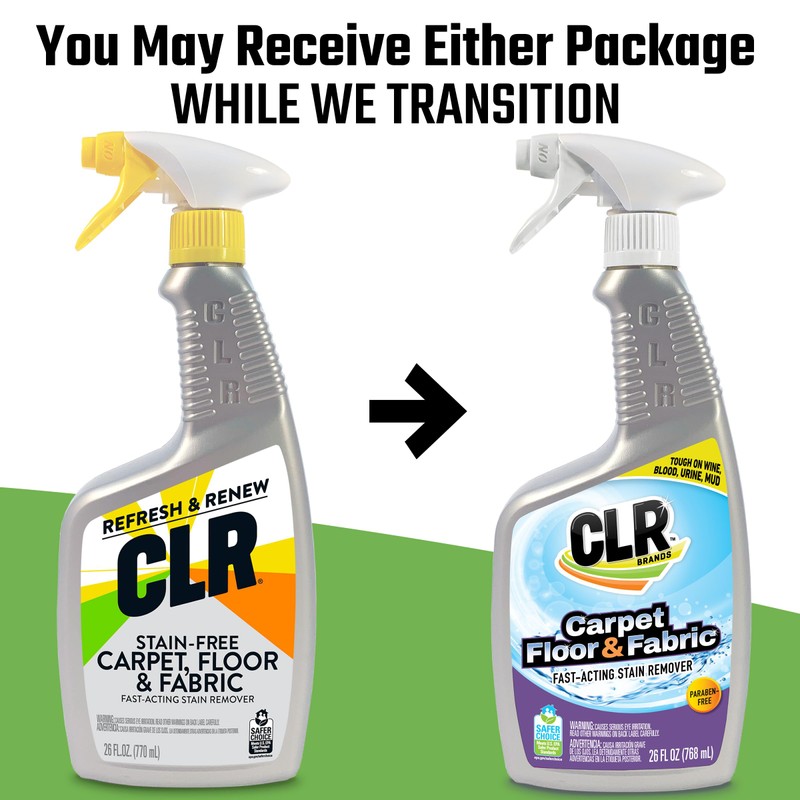 CLR Stain-Free Carpet, Floor & Fabric, Fast-Acting Stain Remover, 26