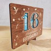 16 Geburtstag - XL Geldgeschenk aus Holz inkl. Ständer |