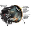 Vinyl Skin Decal Wrap for 22" Bass Kick Drum Head