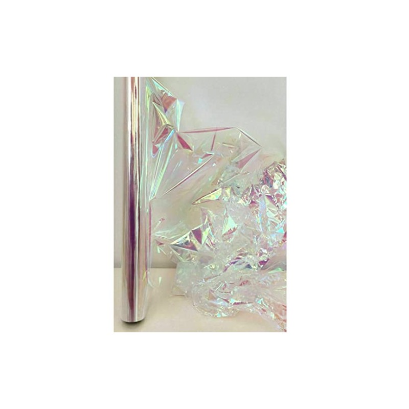 Clear Iridescent Cellophane Wrapping Gift Paper Opal Translucent Cello Birthday