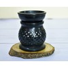 India House Oil Burner Aroma Diffuser|Soapstone Tea Light Holder|Black Hand