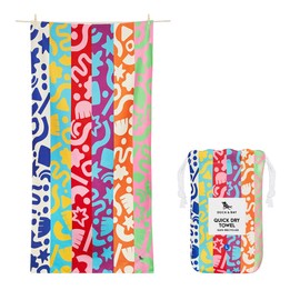 Dock & Bay Beach Towel - Quick Drying Microfibre, No Sand - Compact, Lightweight - 100% Recycled - Includes Bag - Power of Positivity, Large (160 x 90 cm, 63 x 35)