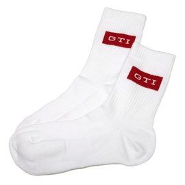 Volkswagen 3A4084361A084 GTI Tennis Socks Stockings, Size 43-46, White, White