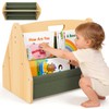 BeBeJoJo Solid Wood Toddler Bookshelf Double-Sided Montessori Kids Bookshelf for