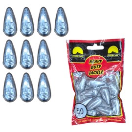 PRO FILSTAR Inline Ground Lead Fishing Set 10 x 50 g - Lead Fishing - Fishing Lead Set - Ground Fishing - Pear Lead - Lead Weight - Fishing Weights - Carp Lead - Drop Lead