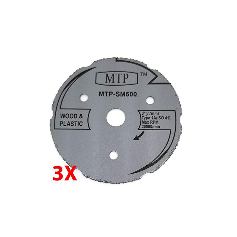 MTP Brand SM500 Saw Max 3" (3 Pack) Wood Plastic