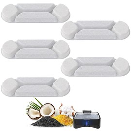 UPSKY 2.25Gal Elevated Dog Water Fountain Filter, 5 Pcs Replacement Filters, Multi-Layer Filtration System Carbon Filters Compatible with 8.5L/2.25Gal 4 Heights Adjustable Fountain