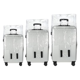 PATIKIL Luggage Covers, 3 Pieces 20 24 28 Inch PVC Suitcase Cover Protectors Waterproof Travel Luggage Covers for Suitcase, Transparent