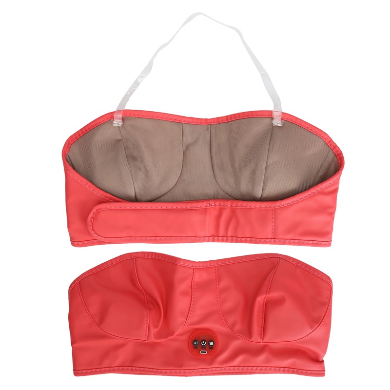 Breast Massage Machine Hot Compress Vibration Wearable Chest Massage Device