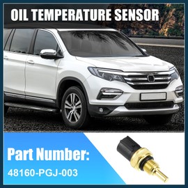 TUCKBOLD Oil Temperature Sensor with O-Ring for VTM 4 for Honda Pilot 2003-2015 for Honda Ridgeline 2006-2014 48160-PGJ-003 Plastic Metal Black Gold Tone Automotive Parts
