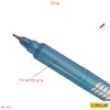 DOLLAR Fineliner Pens, TURQUOISE, 0.3mm Ultra Fine Felt Tip, Pack