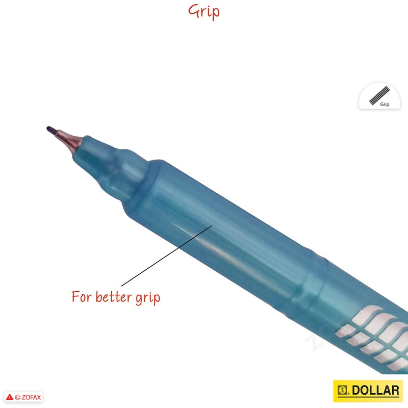 DOLLAR Fineliner Pens, TURQUOISE, 0.3mm Ultra Fine Felt Tip, Pack
