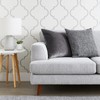 Classic Moroccan Trellis Soft Off White Gray Textured geo Ogee
