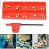 Carbide Insert Blade, 10PCS Lathe Turning Tool DCMT070204 US735 DCMT21.51