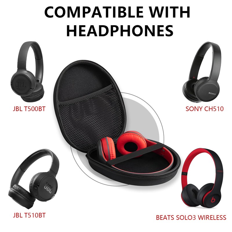 Rynvarl Hard Case for Headphones - Shockproof EVA Carrying Case