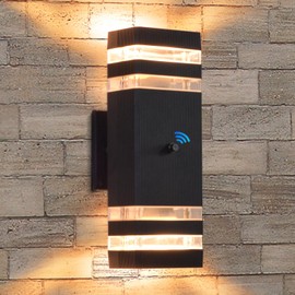 futxnziey Dusk to Dawn Outdoor Wall Lights, Aluminum Exterior Wall Sconce Lighting, Up and Down Dusk to Dawn Outdoor Wall Sconce, Waterproof Outside Lights for House Porch Patio Garage Garden, 1 Pack