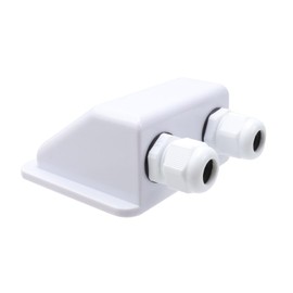 Tsnamay Solar Cable Entry Gland,3.9"x3.46" ABS Rectangular Dual Cable Entry Housing,White