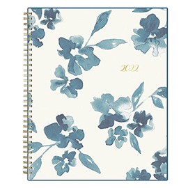 Blue Sky 2022 Weekly & Monthly Planner, 8.5" x 11", Frosted Flexible Cover, Wirebound, Bakah Blue (137261-22)