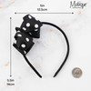 Motique Accessories Girls Polka Dot Bow Headband (Black)