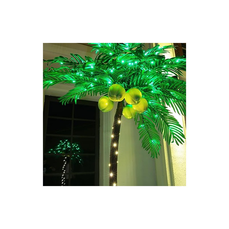 TYBEEU - Palmera iluminada de 2,1 m con 208 luces