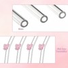 6 PCS Glass Straws Reusable,Glass Straws with Charms,Bent Straws with