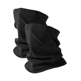 MELLIEX Tube Scarf Men & Women, Multifunctional Scarf Loop Scarf Windproof Fleece Neckerchief Neck Warmer for Outdoor Skiing Motorcycle Running Cycling, Black and black