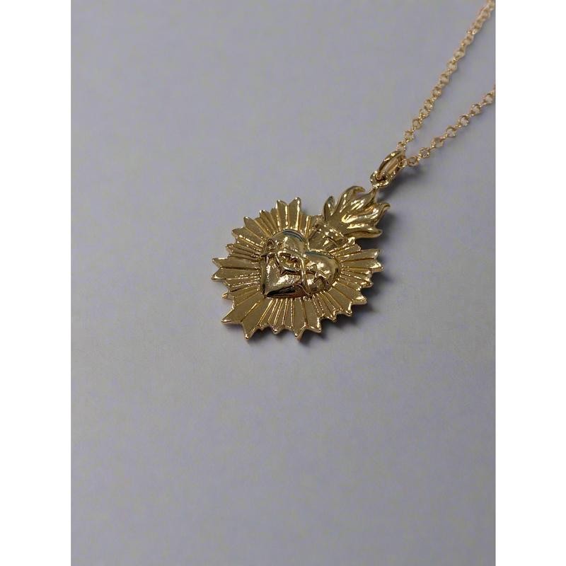 Sacred Heart of Jesus Necklace - Size: 18” Flat Chain