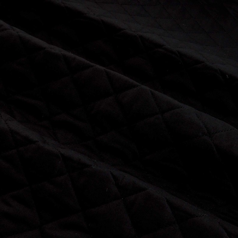 Double-Sided Quilted Broadcloth Black, Fabric by the Yard