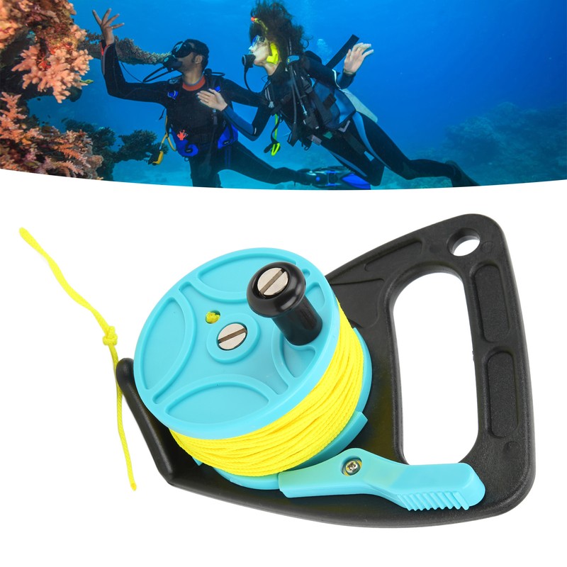 Portable Diving Handle Reel Scuba Diving Reel with Thumb Stopper