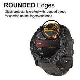 Disscool Tempered Glass Screen Film Protector Compatible with Garmin Descent G2, 0.33mm Protector Full Coverage HD Clear Anti Scratch Smart Watch Accessory