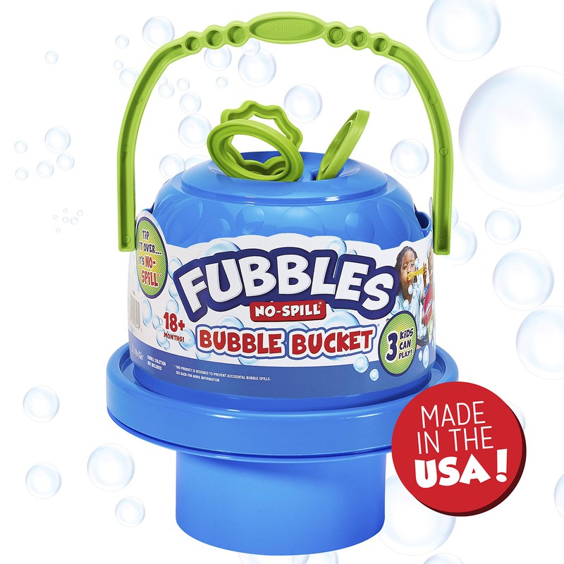 Fubbles Bubbles No-Spill Big Bubble Bucket | Bubbles for Toddlers