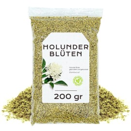 Elderflower Tea 200 g - Elderflower - Elderflower Dried - Elderberry Tea - Elderberry - Elderberry Flowers Ruled - Elderberry Loose (200 g)