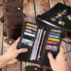 JOYIR Vintage Genuine Leather Biker Wallets for Men with Chain,RFID