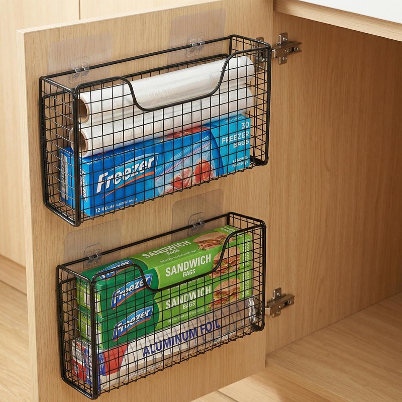 2 Pack Aluminum Foil Organizer, Foil and Plastic Wrap Organizer,