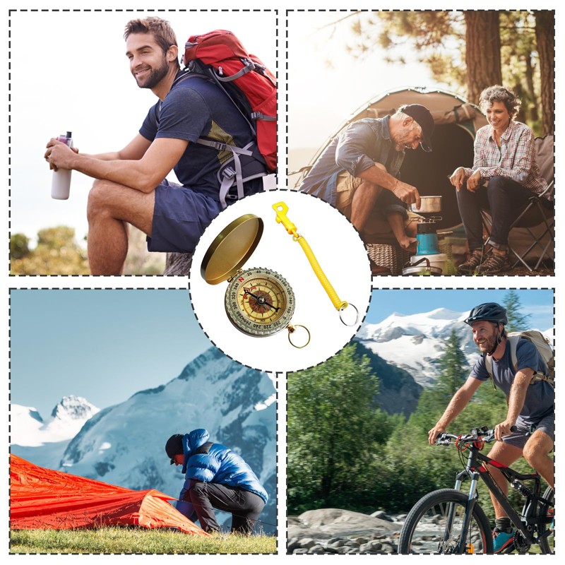 Professional Outdoor Compass Set - 2-Pack Durable Hiking Compass with