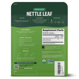 FGO Organic Nettle Leaf Loose Tea, Cut and Sifted, Caffeine Free, 16oz Bulk Resealable Bag, Packaging May Vary (Pack of 1)
