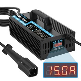 KAISAL 15 Amp 48 Volt Golf Cart Battery Charger for Yamaha G29 Drive & Drive 2 Golf Carts, 48V Charger for Yamaha with Trickle Charge, 5-7 Hours Full Charge, 16FT Cord for Lead Acid Battery