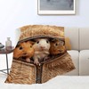 Guinea Pig Blanket Cute Throw Blankets Cozy Fleece Flannel Plush