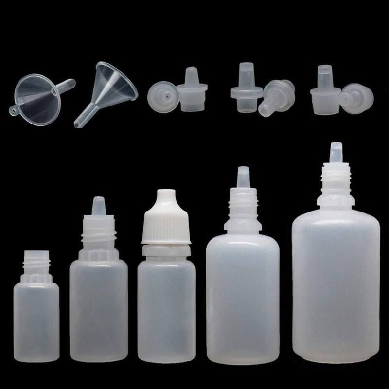 100 Pieces 5ml Squeezable Dropper Bottles, Empty Clear Plastic Dropper
