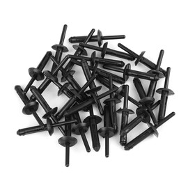 sourcingmap 30pcs Black Plastic Rivet Bumper Fastener Clip for Car