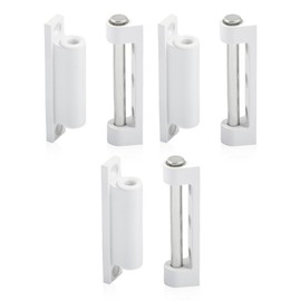 Gedotec Hinges - Window Tape | Pack of 3 - Door Hinges | Renovation Tape 20 x 75 mm Plastic White | Window Hinge for Screwing On | Screw-On Tape - Door Hinges for Wooden Doors and Windows